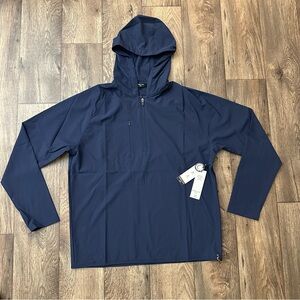 Kenneth Cole Golf Hooded Jacket 1/2 Zip Water Resistant Lightweight Men’s Size L